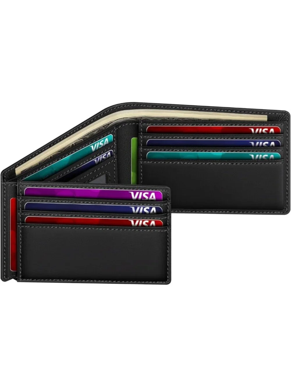 Slim RFID Blocking Genuine Leather Bifold Wallet for Men - Stylish & Functional